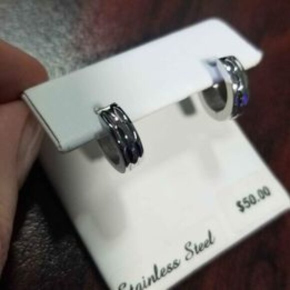 Stainless steel hope earrings - Picture 1 of 1